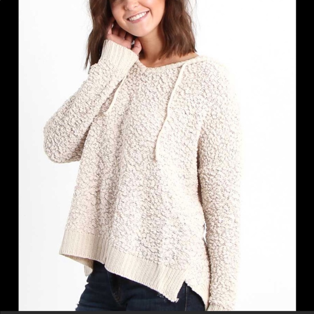 Miracle Brand Blue Popcorn Hooded Sweater
